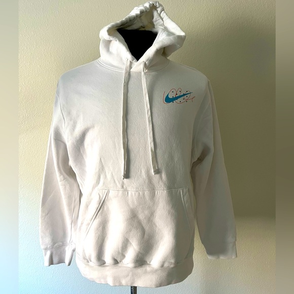 NWOT Nike White Just Do It Size Large Black Label Hoodie - Picture 1 of 6